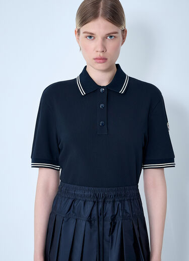 Piquet Polo Shirt Dress Moncler Piquet Polo Shirt Dress Navy mon0261017