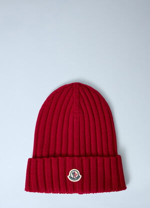 Moncler 로고 모티프 비니 햇 레드 mon0261034