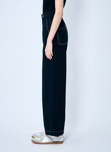 8 Moncler Palm Angels Wide-Leg Pants Black mpa0259003