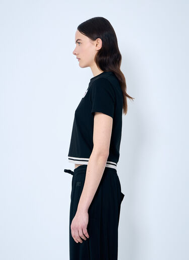 Cropped Logo T-Shirt 8 Moncler Palm Angels Cropped Logo T-Shirt Black mpa0259004
