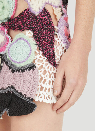 Graphic Crochet Mini Skirt Marco Rambaldi Graphic Crochet Mini Skirt Purple mra0250019