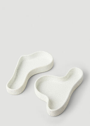 Marloe Marloe Set Of Two Lava & Bone Curved Trays White mrl0348010