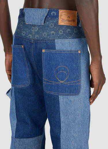 Marine Serre Panelled Jeans Blue mrs0152002