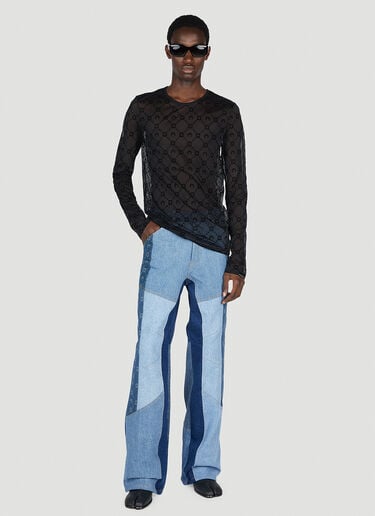 Marine Serre Flocked Mesh Top Black mrs0152009