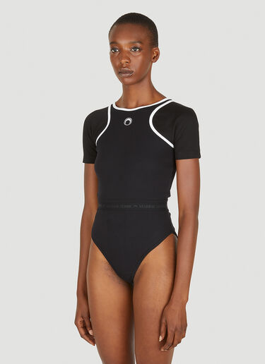 Contrast Trim Bodysuit Marine Serre Contrast Trim Bodysuit Black mrs0252004
