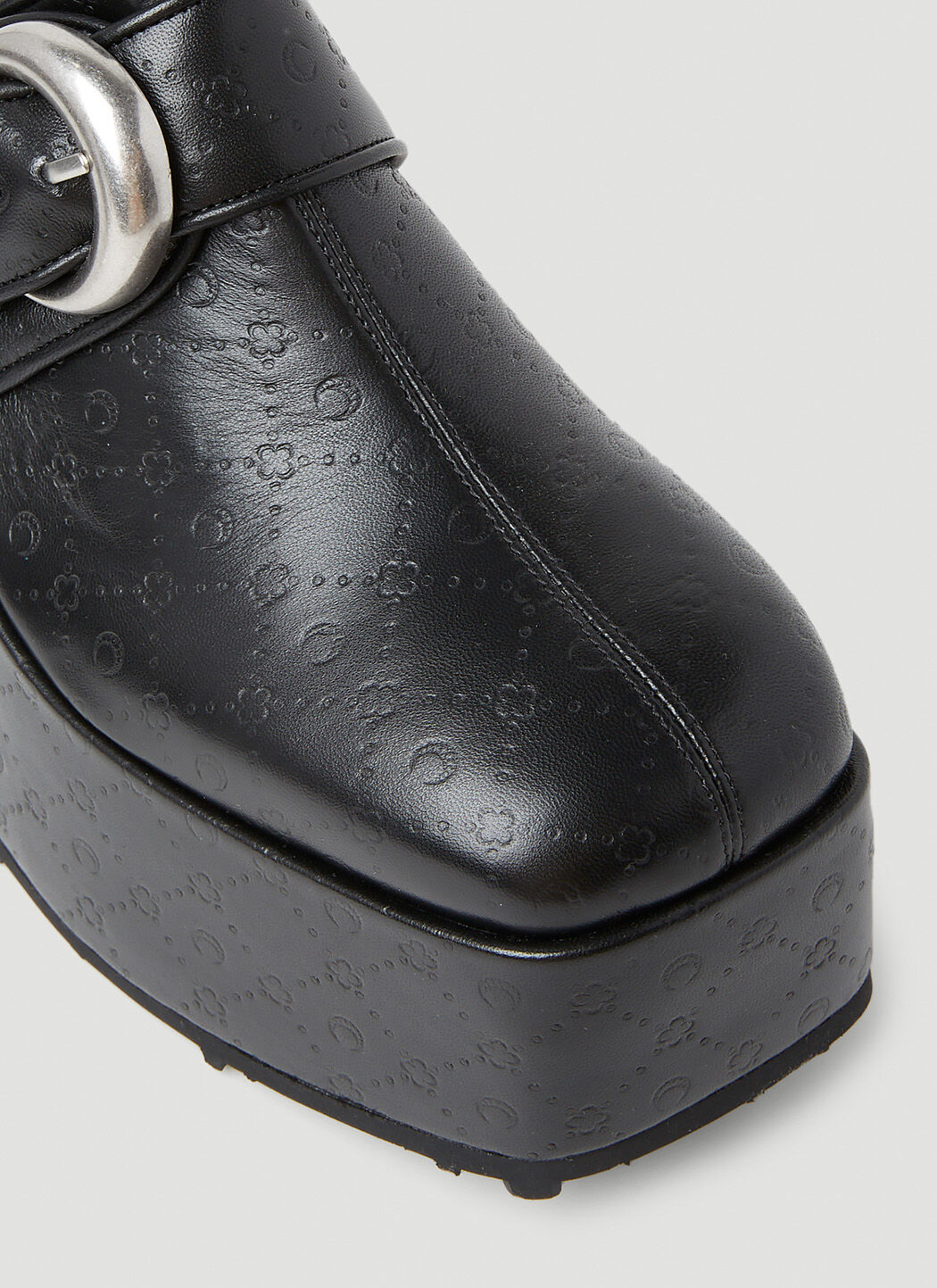 Marine Serre Women's' Monogram Platform Mules in Black | LN-CC®