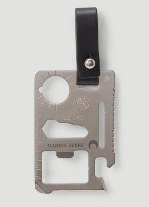 Marine Serre Survival Card Talisman Keychain Silver mrs0343021