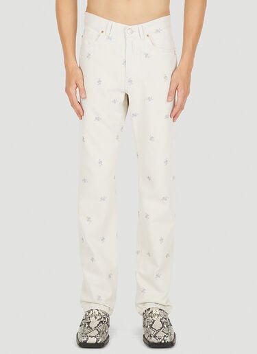 Relaxed Floral Print Jeans Martine Rose Relaxed Floral Print Jeans White mtr0150006