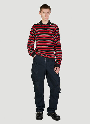 Shrunken Long Sleeve Polo Shirt Martine Rose Shrunken Long Sleeve Polo Shirt Red mtr0152008