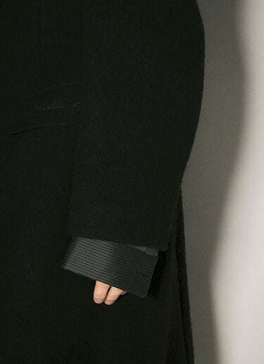 Martine Rose ダブルブレストシャツオーバーコート ブラック mtr0158007
