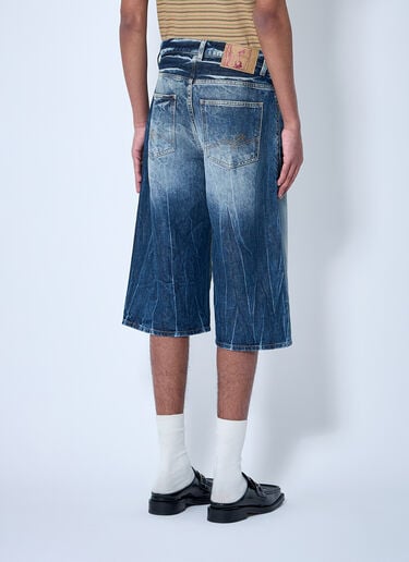 Martine Rose ジップアップジーンズショートパンツ  ブルー mtr0159004