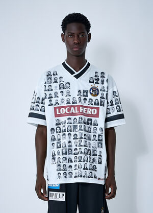 Martine Rose Logo Motif Football Shirt White mtr0159008