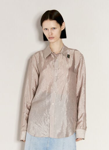 Striped Satin Shirt Martine Rose Striped Satin Shirt Pink mtr0255002