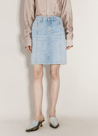 Martine Rose 내로우 프론트 미니 스커트 블루 mtr0255004