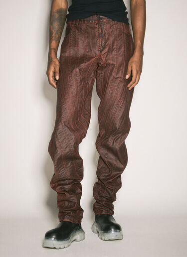 Mugler Vampire Spiral Jeans Burgundy mug0158006