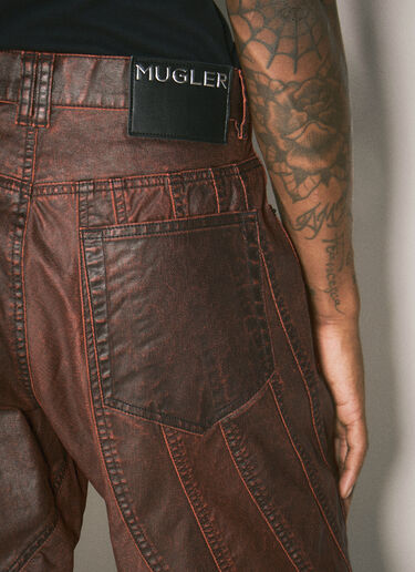 Mugler Vampire Spiral Jeans Burgundy mug0158006
