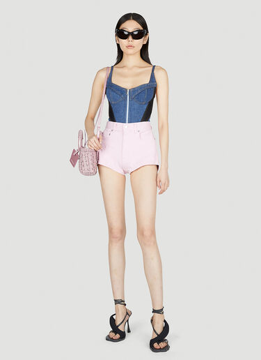 Denim Zip Bodysuit Mugler Denim Zip Bodysuit Blue mug0251057