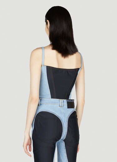 Corset Bodysuit Mugler Corset Bodysuit Light Blue mug0252027