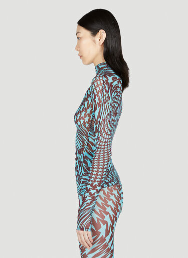 Star Print Top Mugler Star Print Top Blue mug0252032