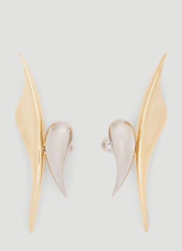 Mugler Chilli Two Tone Earrings Gold mug0252055