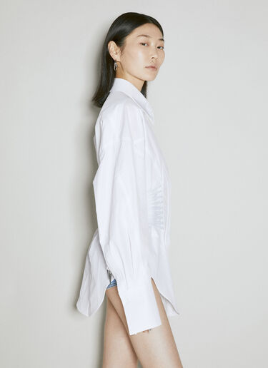 스트럭처드 포플린 셔츠 Mugler 스트럭처드 포플린 셔츠 화이트 mug0254023