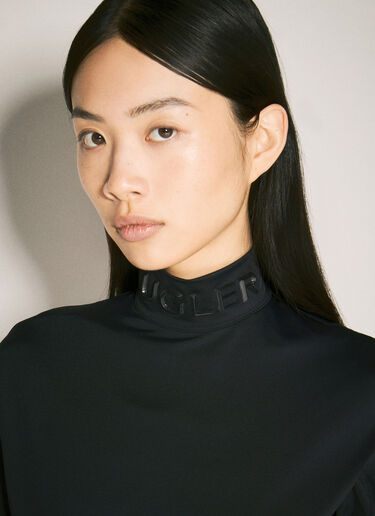 하이넥 로고 바디수트 Mugler 하이넥 로고 바디수트 블랙 mug0255009