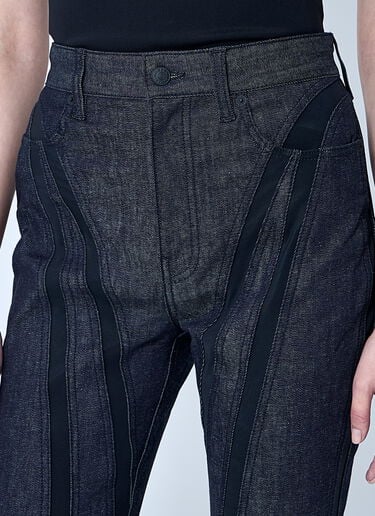 Mugler Capri Denim Cropped Pants Blue mug0259012