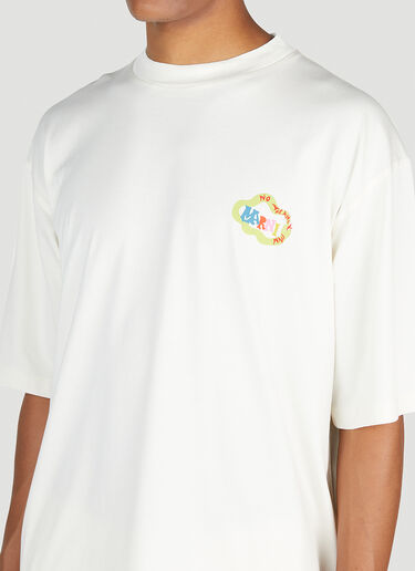 Marni x No Vacancy Ouroboros Snake Print T-Shirt Cream mvy0153004