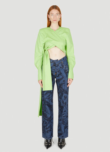 Ninamounah Seahorse Wrap Top Green nmo0248002