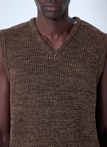 Noah Twisted Yarn Sweater Vest Brown noa0160019