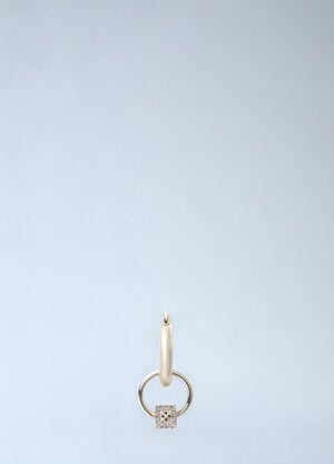 Off-White Mini Dice Mono Hoop Earring Silver ofw0160100