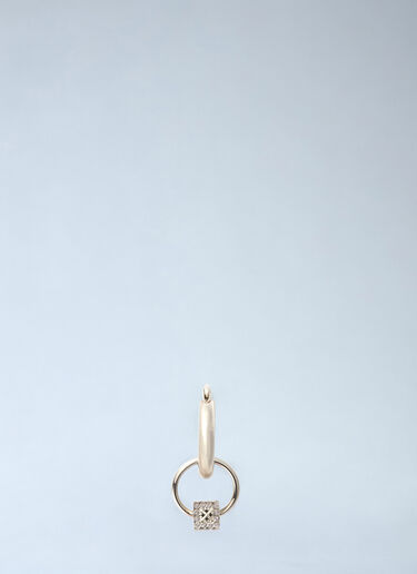 Off-White Mini Dice Mono Hoop Earring Silver ofw0160100