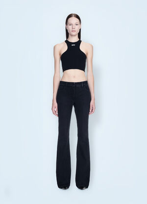 Off-White Off Stamp Ribbed Top Black ofw0260005