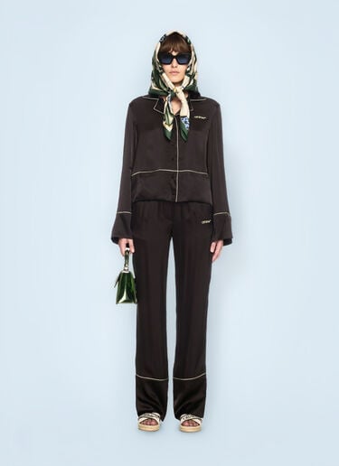 Off-White Satin Shirt Black ofw0260023