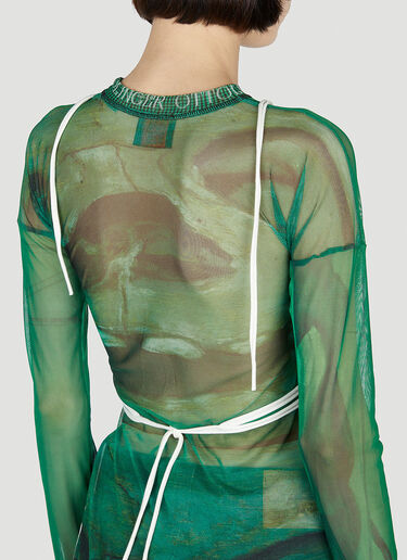Ottolinger Mesh Wrap Top Green ott0252003