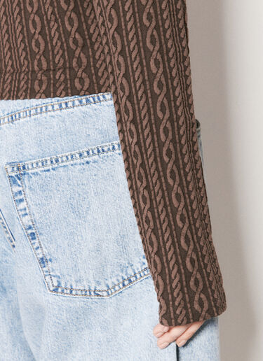 Our Legacy Slim Zip Cardigan Brown our0256005