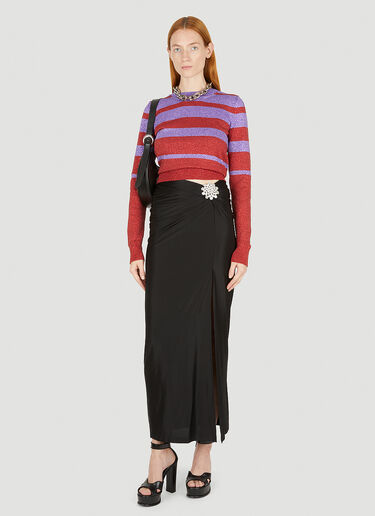 Embellished Draped Skirt Rabanne Embellished Draped Skirt Black pac0251005