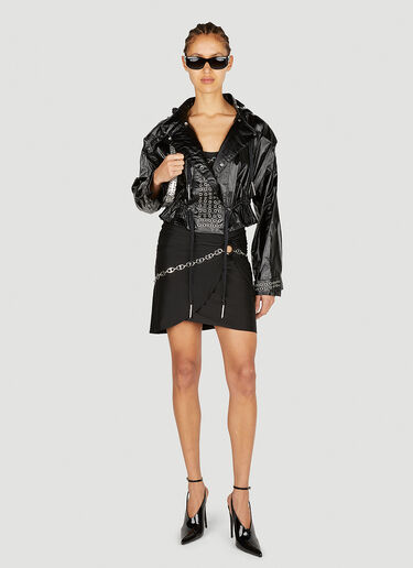 Rabanne Eyelet 机车夹克 黑色 pac0252010