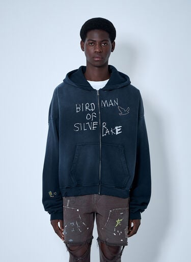 Paly Distressed Hooded Sweatshirt Black pal0160003