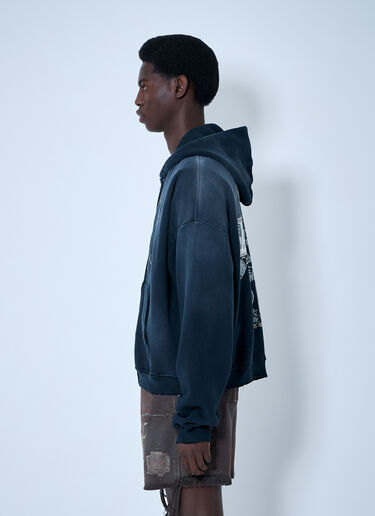 Distressed Hooded Sweatshirt Paly Distressed Hooded Sweatshirt Black pal0160003