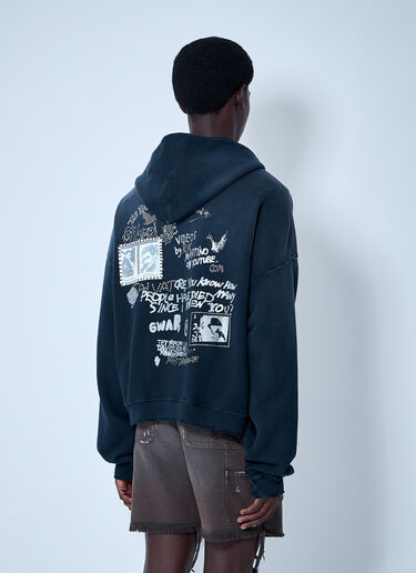 Distressed Hooded Sweatshirt Paly Distressed Hooded Sweatshirt Black pal0160003