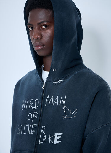 Distressed Hooded Sweatshirt Paly Distressed Hooded Sweatshirt Black pal0160003