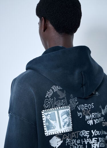 Paly Distressed Hooded Sweatshirt Black pal0160003