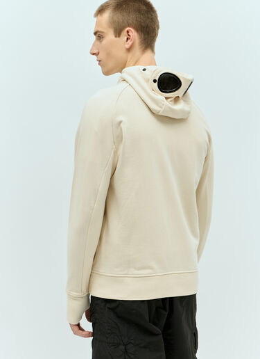 Diagonal Raised-Fleece Goggle Hooded-Sweatshirt C.P. Company Diagonal Raised-Fleece Goggle Hooded-Sweatshirt Cream pco0155017