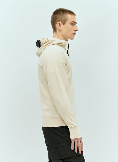 Diagonal Raised-Fleece Goggle Hooded-Sweatshirt C.P. Company Diagonal Raised-Fleece Goggle Hooded-Sweatshirt Cream pco0155017