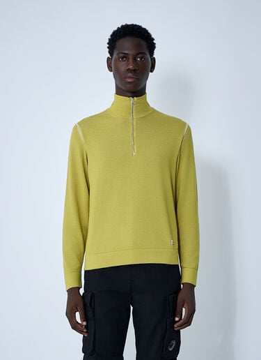 C.P. Company Half Zip-Up Sweater Green pco0160007