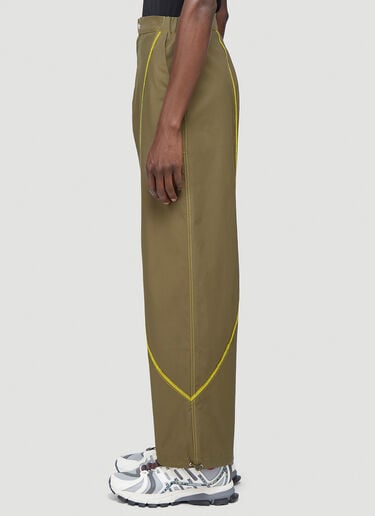 Paria Farzaneh Contrast Stripe Wide-Leg Pants Green pfz0140003