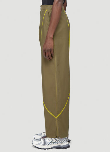 Contrast Stripe Wide-Leg Pants Paria Farzaneh Contrast Stripe Wide-Leg Pants Green pfz0140003