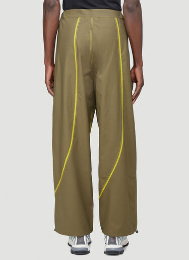 Contrast Stripe Wide-Leg Pants Paria Farzaneh Contrast Stripe Wide-Leg Pants Green pfz0140003