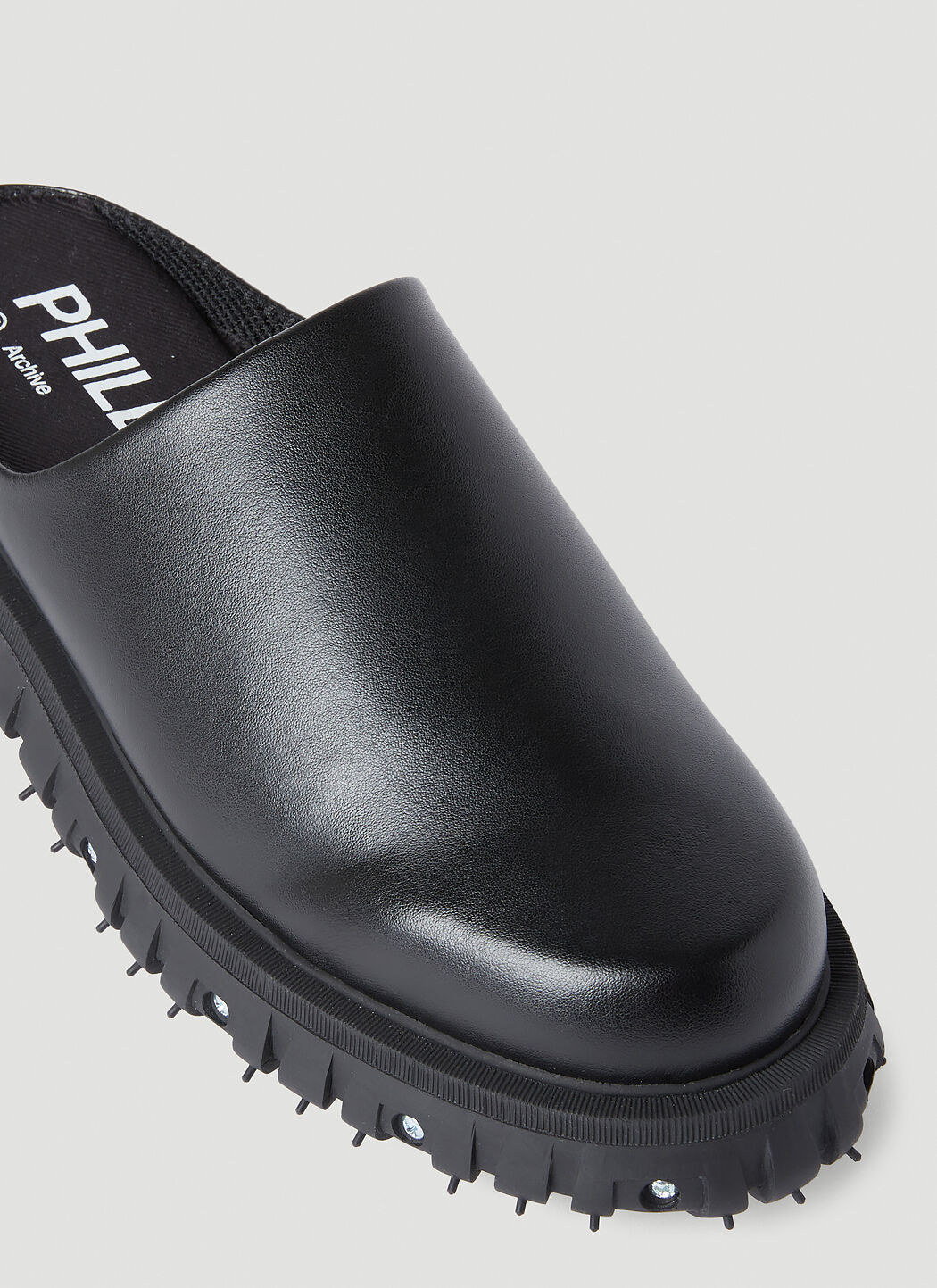 ふるさと納税 Phileo Men's' Massive Mules in Black | LN-CC® 靴